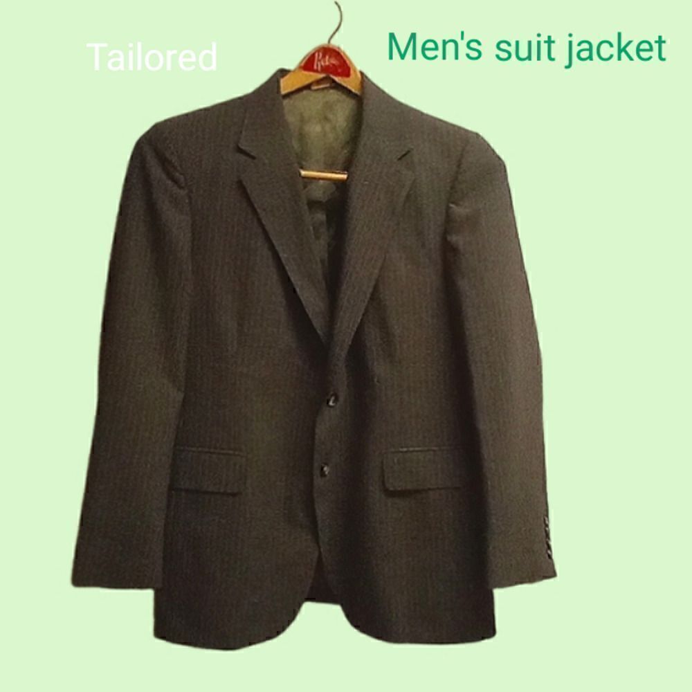 Men's HIS Tailored Suit Jacket Black/Gray